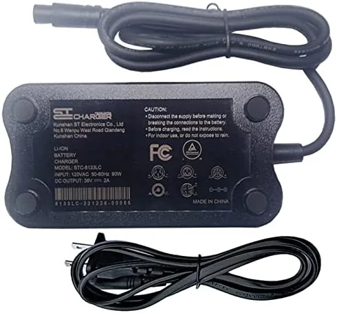 3 pin 36v 2a charger for macwheel lne 16 lne16 36v 75ah li ion battery model 10237406 switching mode ul listed power supply cord cable charger psu